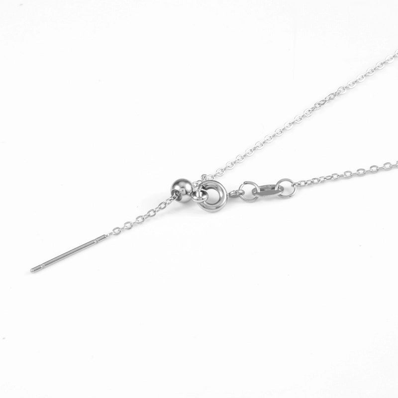 Fashion Solid Color Titanium Steel Plating Pendant Necklace 1 Piece