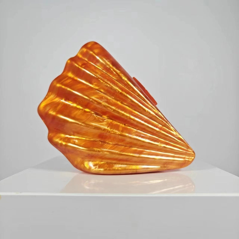 Apricot Arylic Solid Color Evening Bags