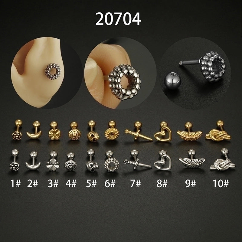 Minimalist Heart Shape Stainless Steel Plating Earrings 1 Piece