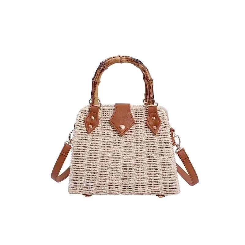 Women's All Seasons Straw Vacation Handbag