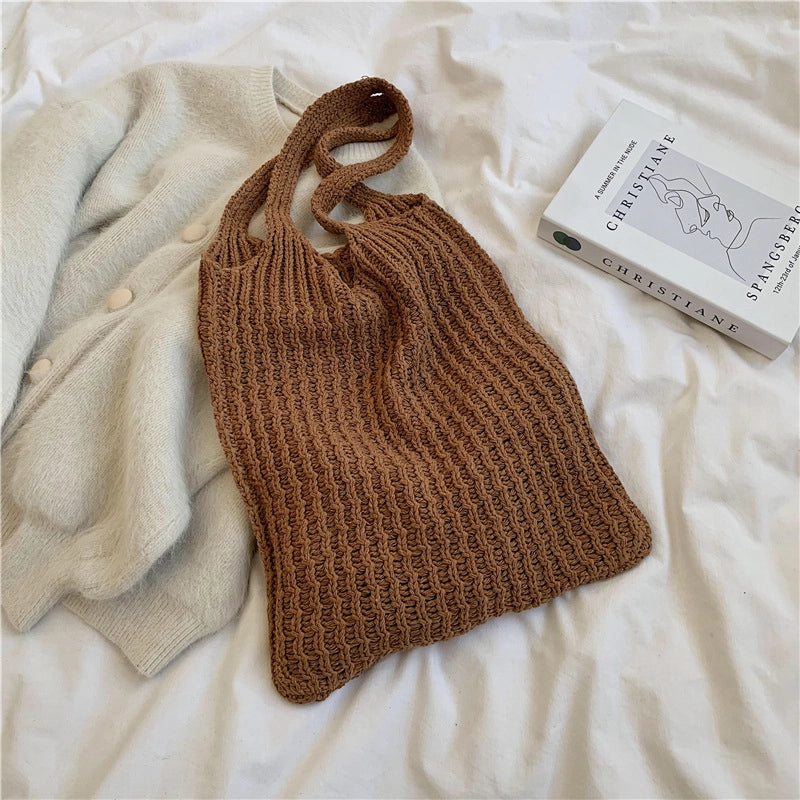 Women's Large All Seasons Yarn Basic Shoulder Bag