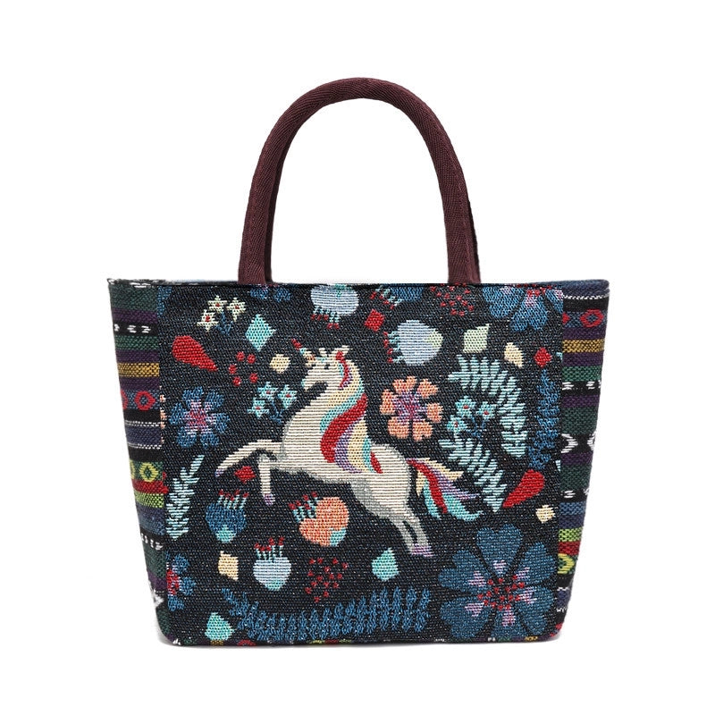 Women's Vintage Style Butterfly Polyester Shopping Bags