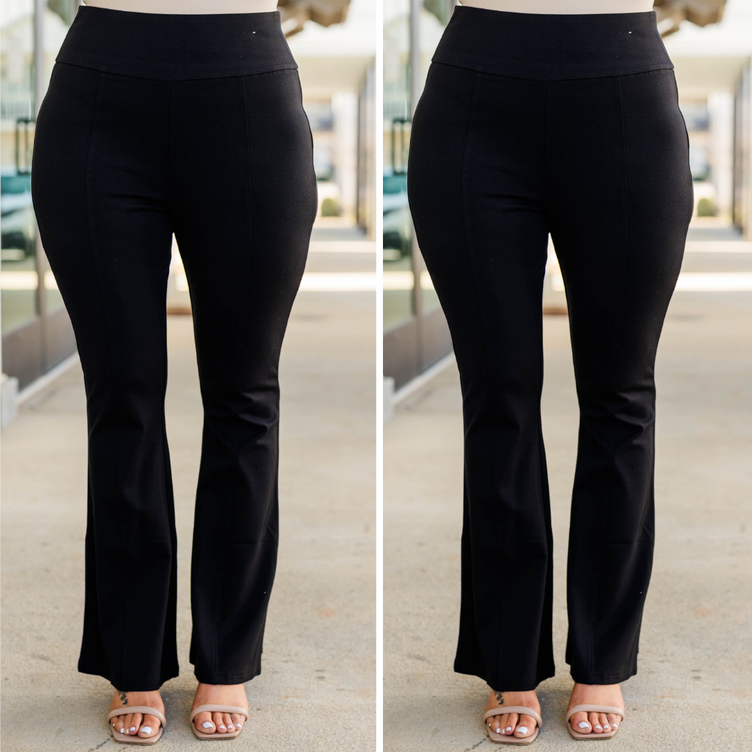 Deep Dive Flare Pants. Black