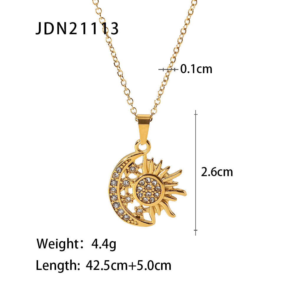 Stainless Steel Eight-Pointed Star Necklace Ins Clavicle Chain Titanium Steel Necklace