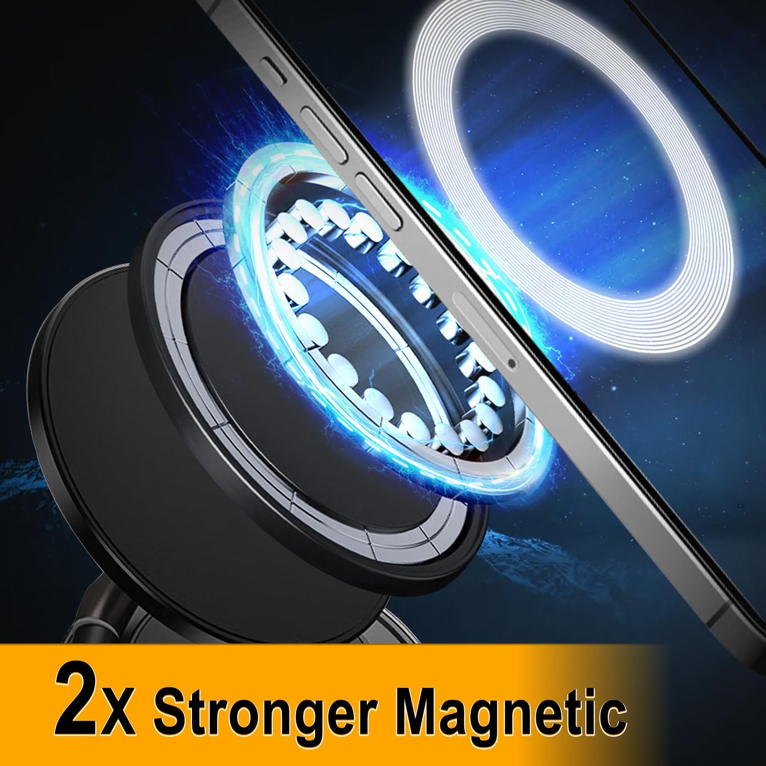 360° Adjustable Vacuum Magnetic Phone Holder for Car