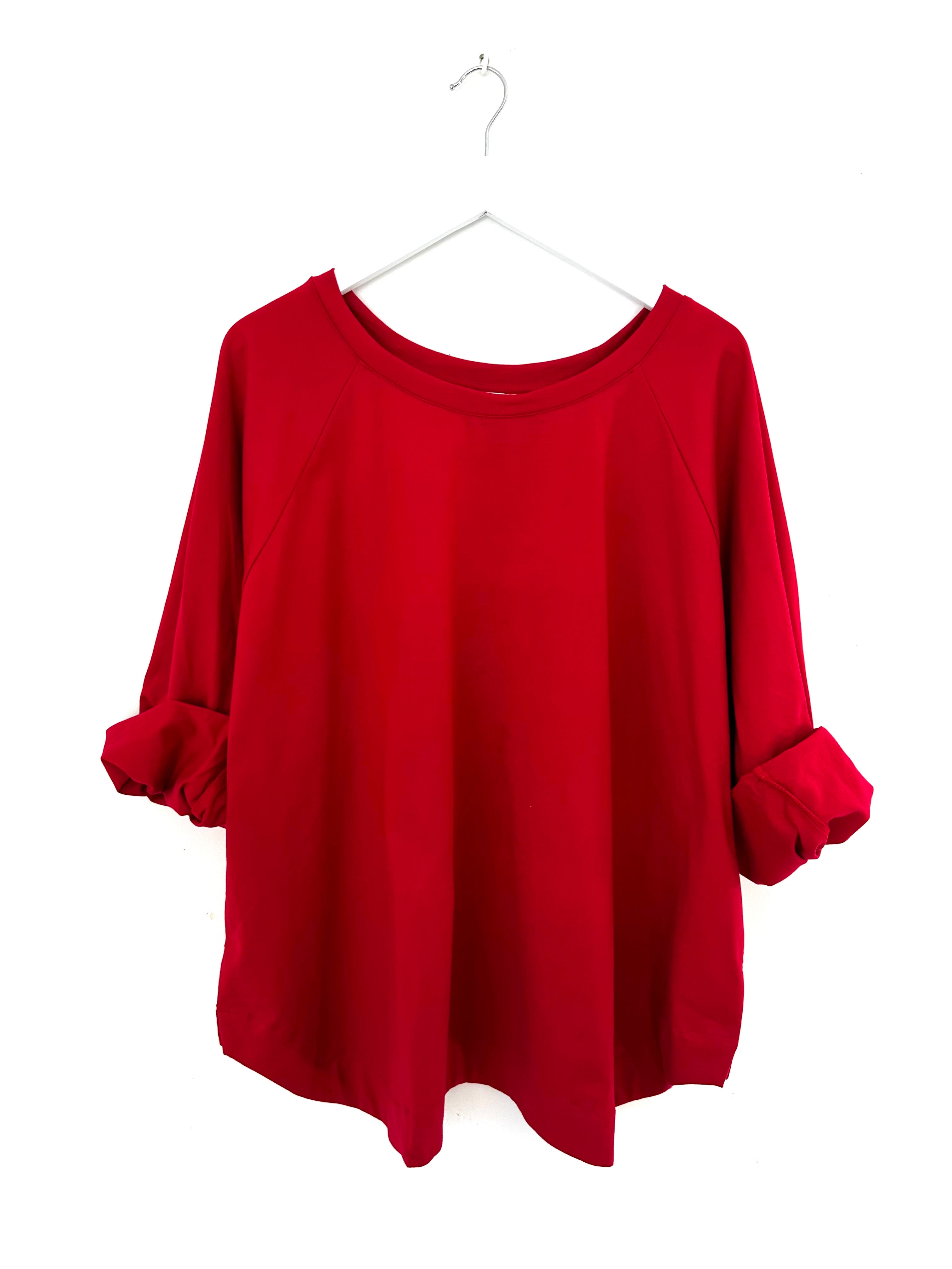 charlotte  top-red jersey knit
