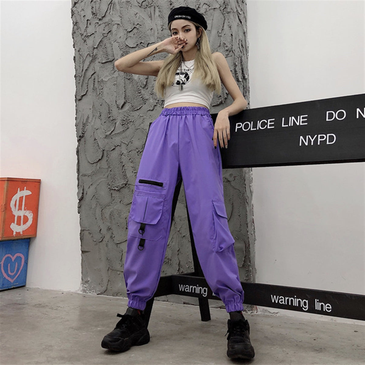 Ulzzang tooling pants KF9108