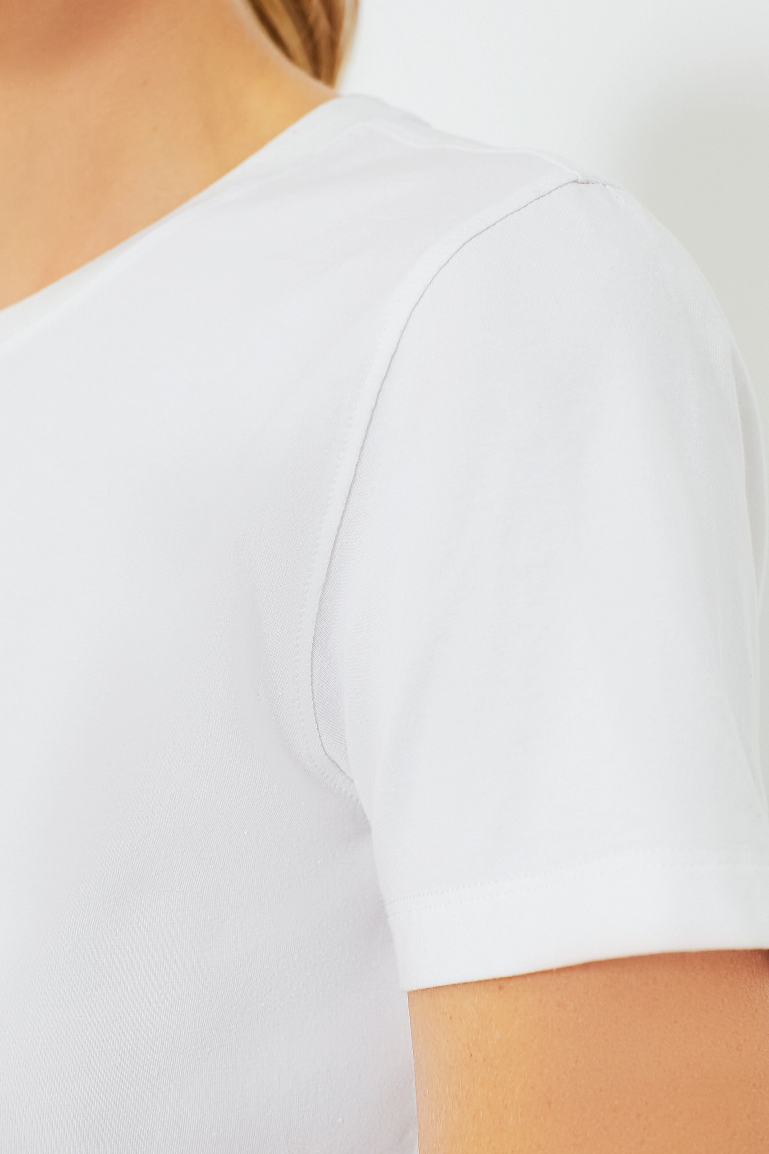 White Performance Cotton Jocelyn Tee