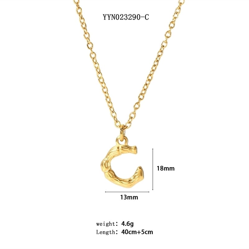 304 Stainless Steel 18K Gold Plated Minimalist Plating Letter Sweater Chain