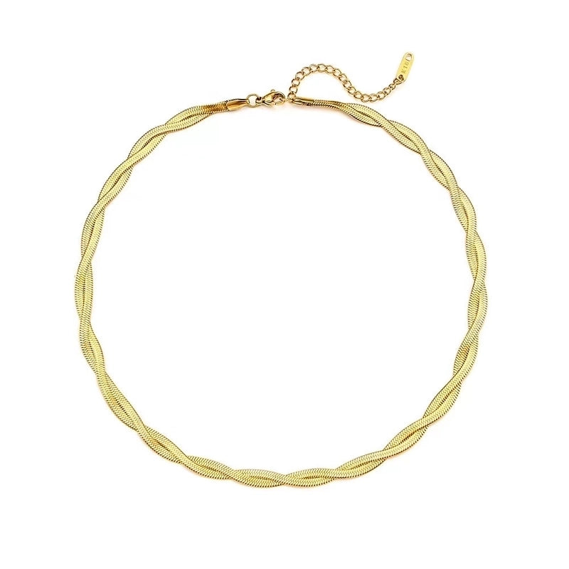 Casual Minimalist Classic Style Geometric Titanium Steel 18K Gold Plated Jewelry Set