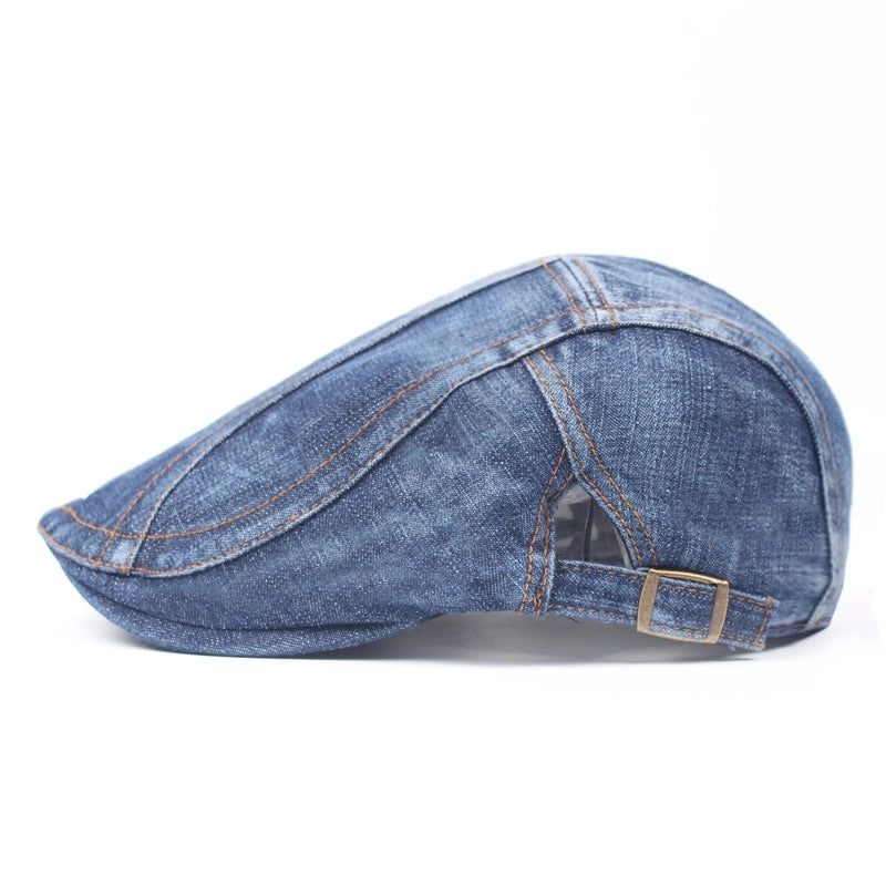 Women's Business Solid Color Flat Eaves Beret Hat