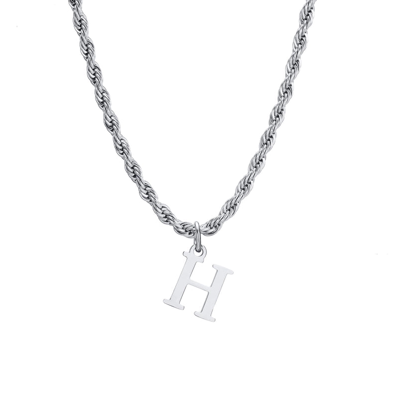 Minimalist Letter Stainless Steel Gold Plated Pendant Necklace