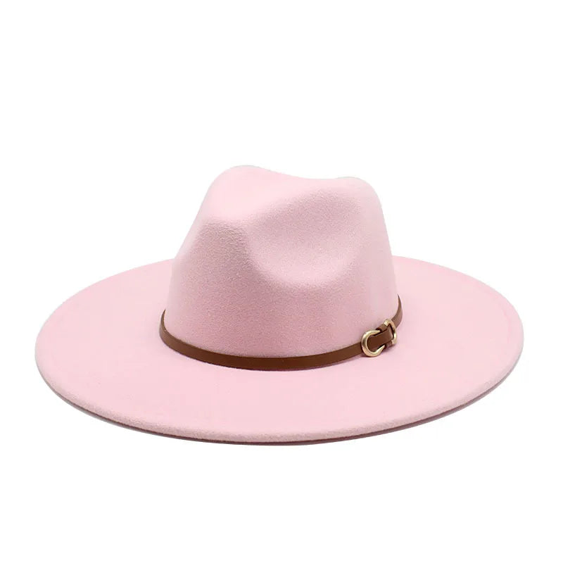 Fashion Autumn And Winter New Black Woolen Hat Jazz Hat For Men And Women 9.5cm