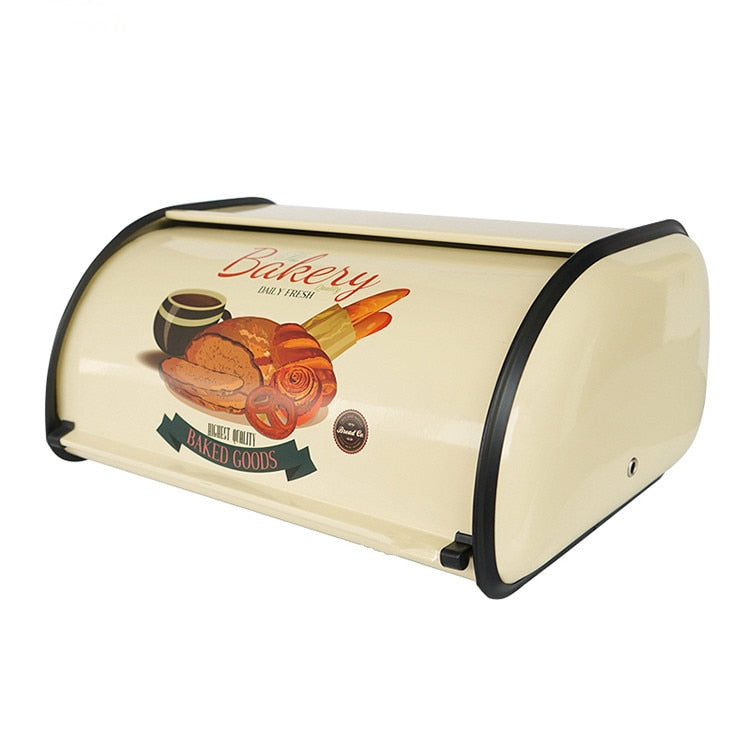 Vintage Style Metal Bread Box