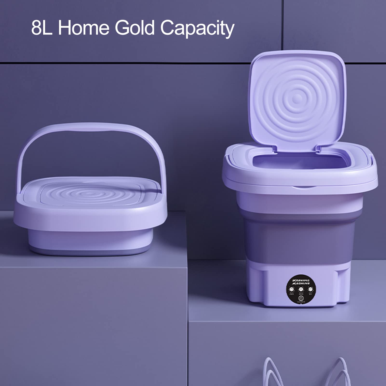 Portable Washing Machine -Portable Washer Washing Machine with Drain Basket for Travelling. Camping. Apartment. Dorm