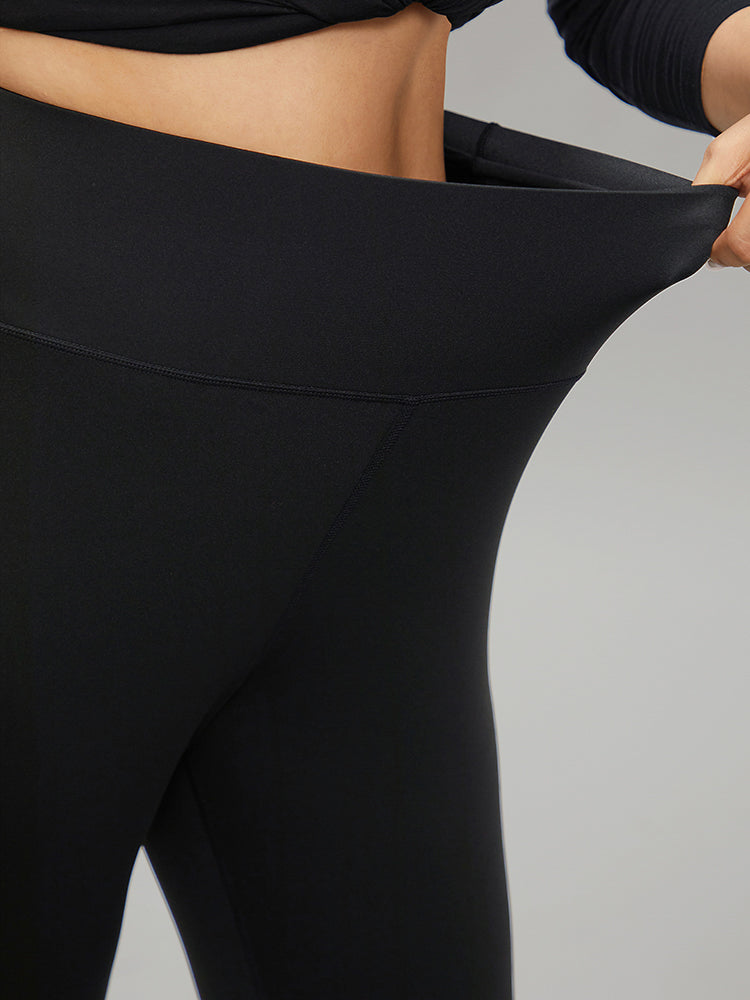 Solid Butt Lifting Wideband Waist Leggings