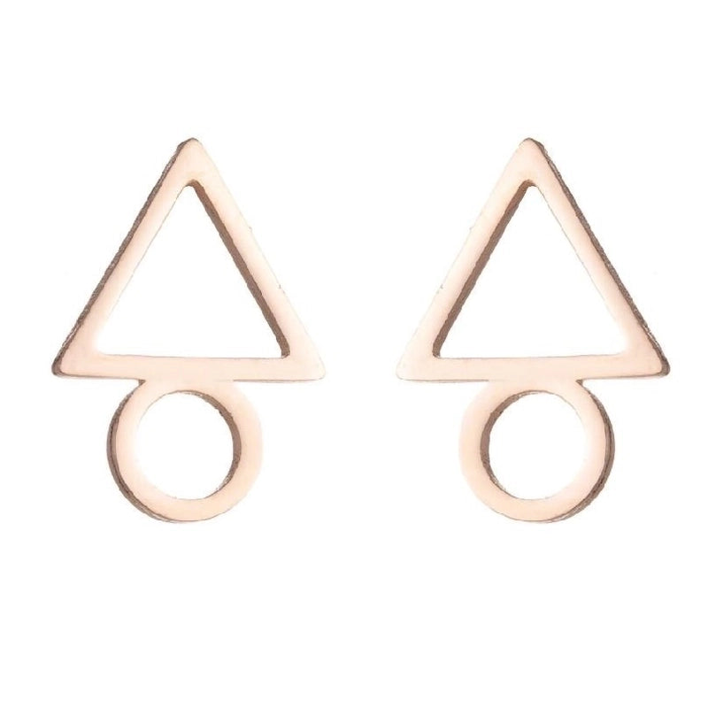 1 Pair Minimalist Sun Plating 304 Stainless Steel 18K Gold Plated Ear Studs