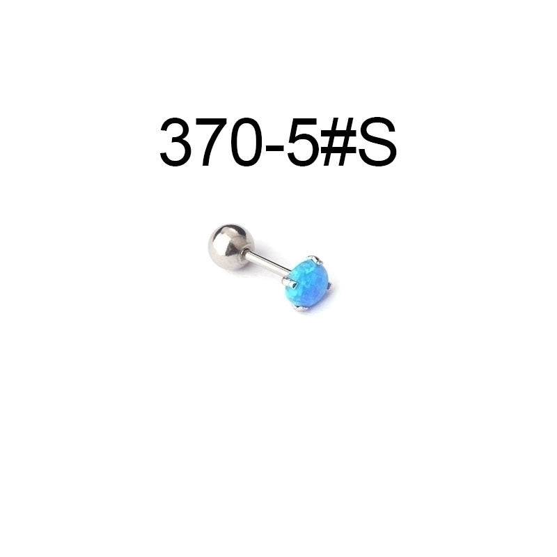 Ear Cartilage Rings & Studs Geometric 316L Stainless Steel  Plating Artificial Gemstones
