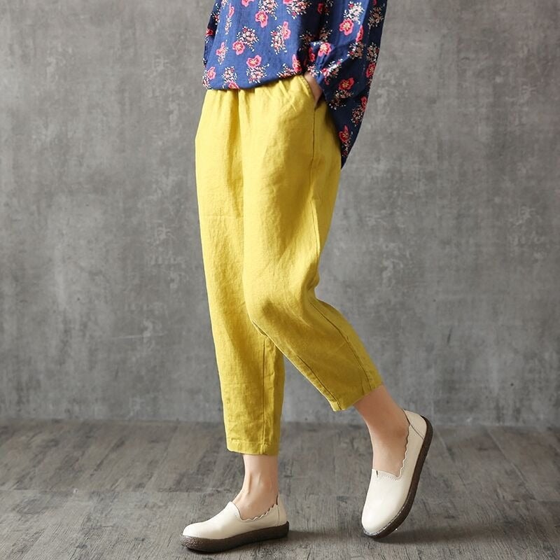 Vintage Loose Thin Fabric Cotton Harem Pants