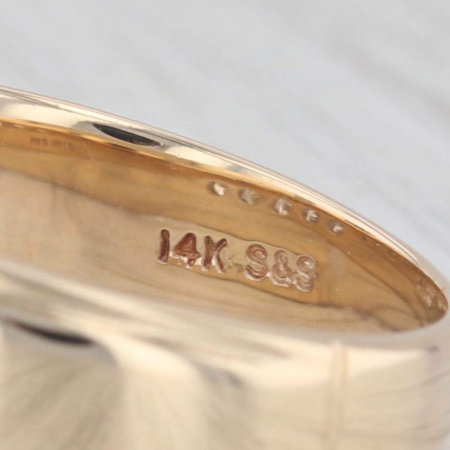 0.48ctw Diamond Men's Ring 14k Yellow Gold Size 10.25 Wedding Band