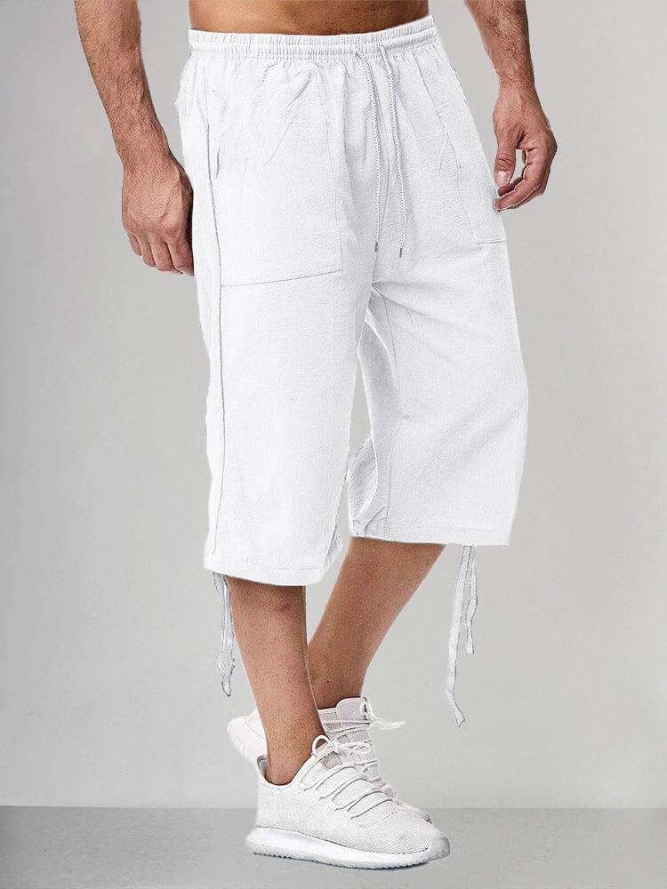 Cotton Linen Style Casual Shorts