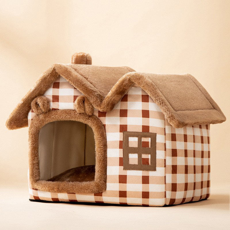 House Design Semi-Enclosed Cat Bed