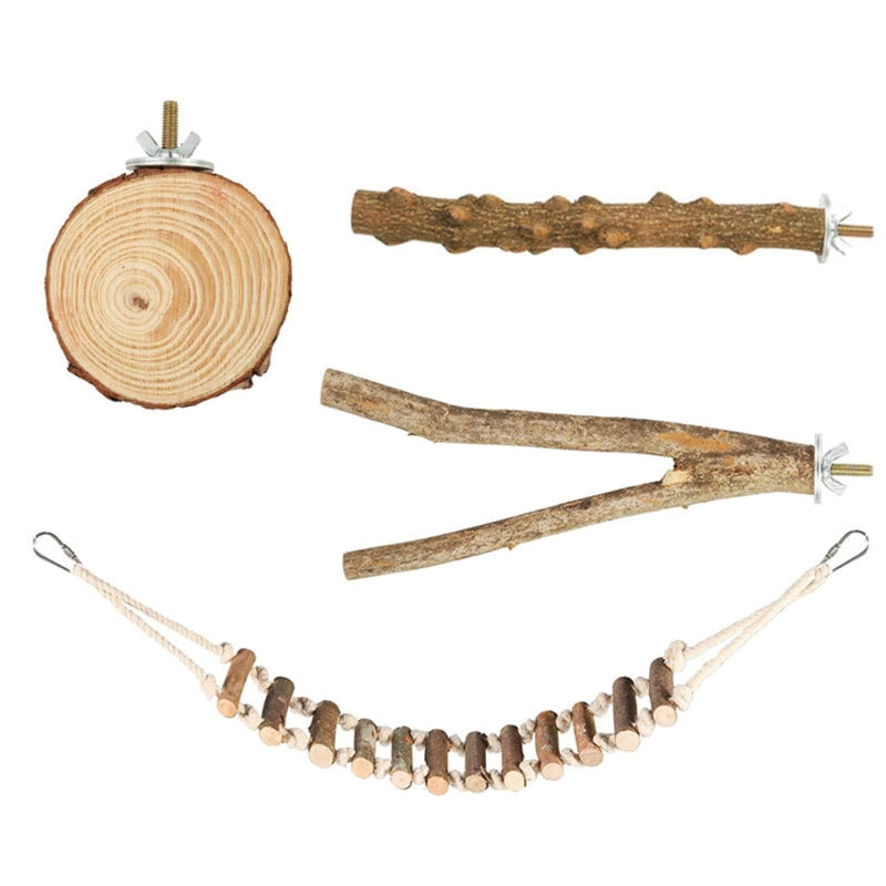 4 Pieces Bird Perch Stand Toys