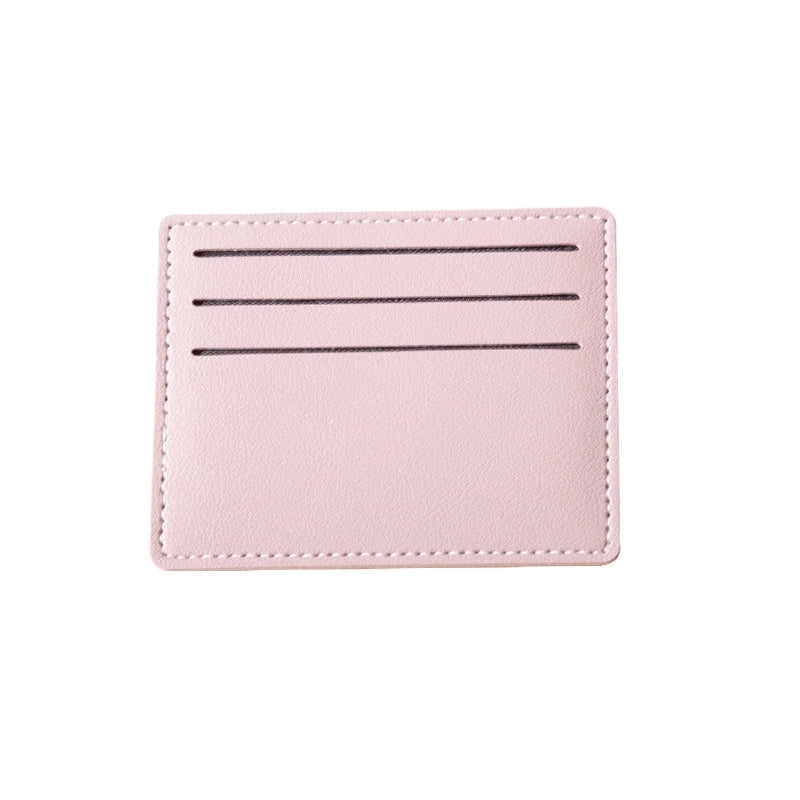 Unisex Solid Color Pvc Open Card Holders