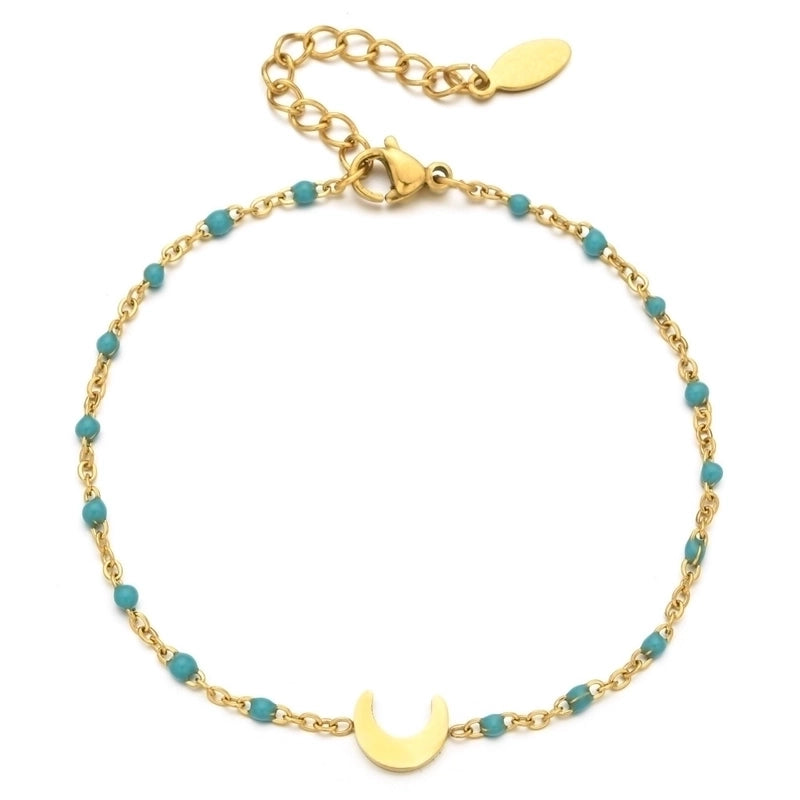 Modern Style Eye Titanium Steel Enamel Bracelets