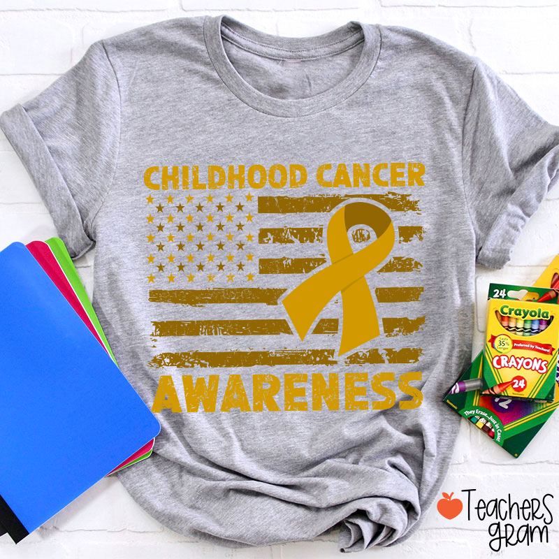 Childhood Cancer Awarenwss Teacher T-Shirt