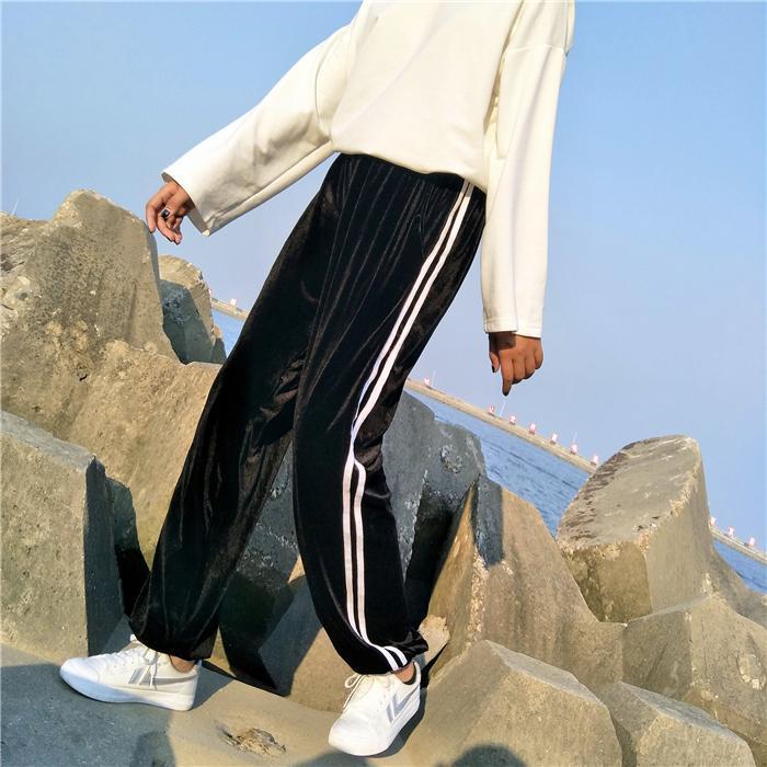 Velvet Side Striped Trousers