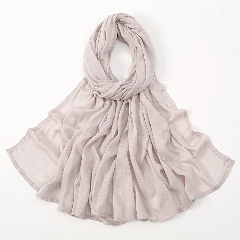 Women's Elegant Minimalist Solid Color Rayon Kerchief