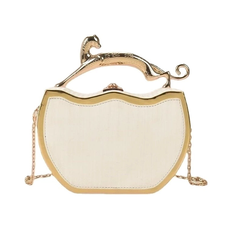 Women's Medium Pu Leather Animal Solid Color Streetwear Lock Clasp Handbag Crossbody Bag