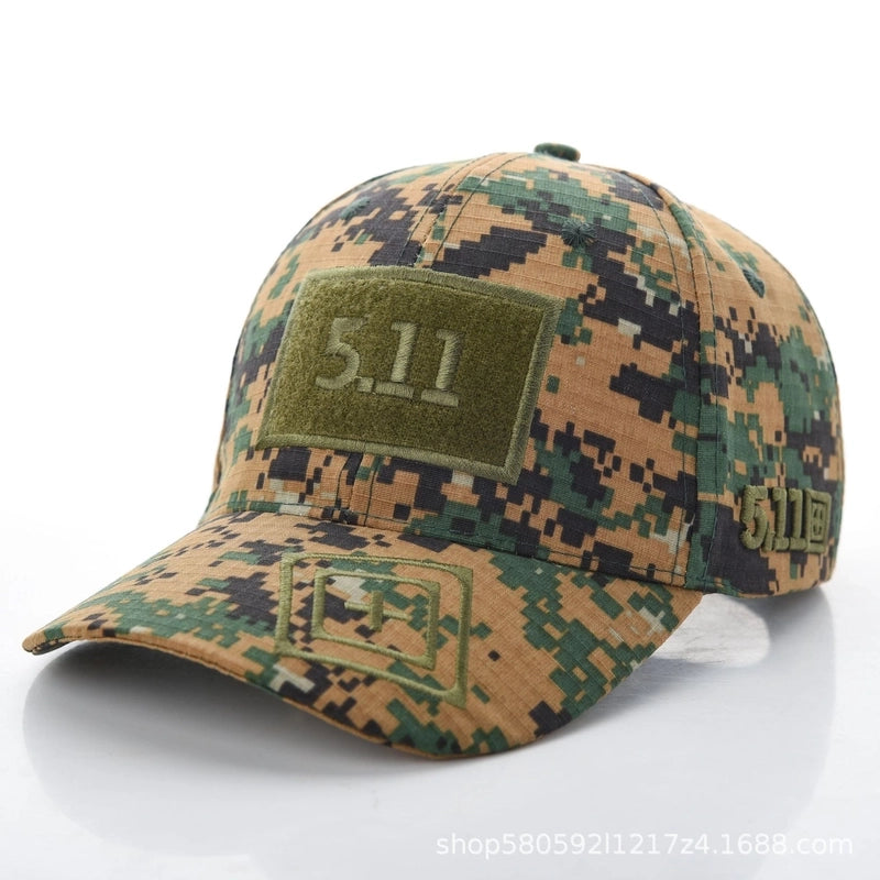 Camouflage Baseball Cap Men's 511 Embroidered Outdoor Sports Summer Sunscreen Hat Women's Military Training Hat