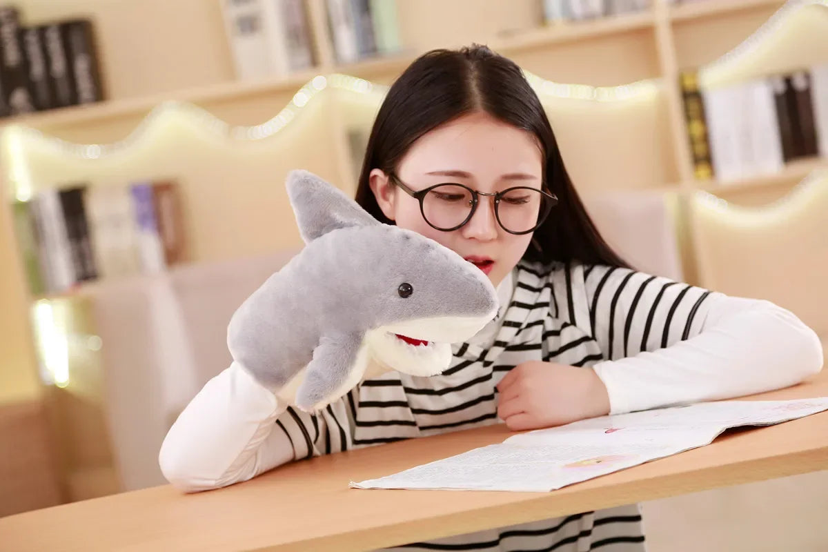 Stuffed Plush Animals Toys Hand Finger Puppet Kawaii Dolls Educational Baby Toys Learning & Education Monkey Tiger Children Gift