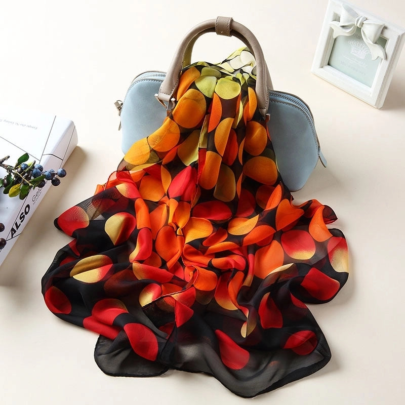 Sand Scarf Summer Small Scarf Dual-use Small Scarf Classic Leopard Chiffon Scarf Women Thin Shawl