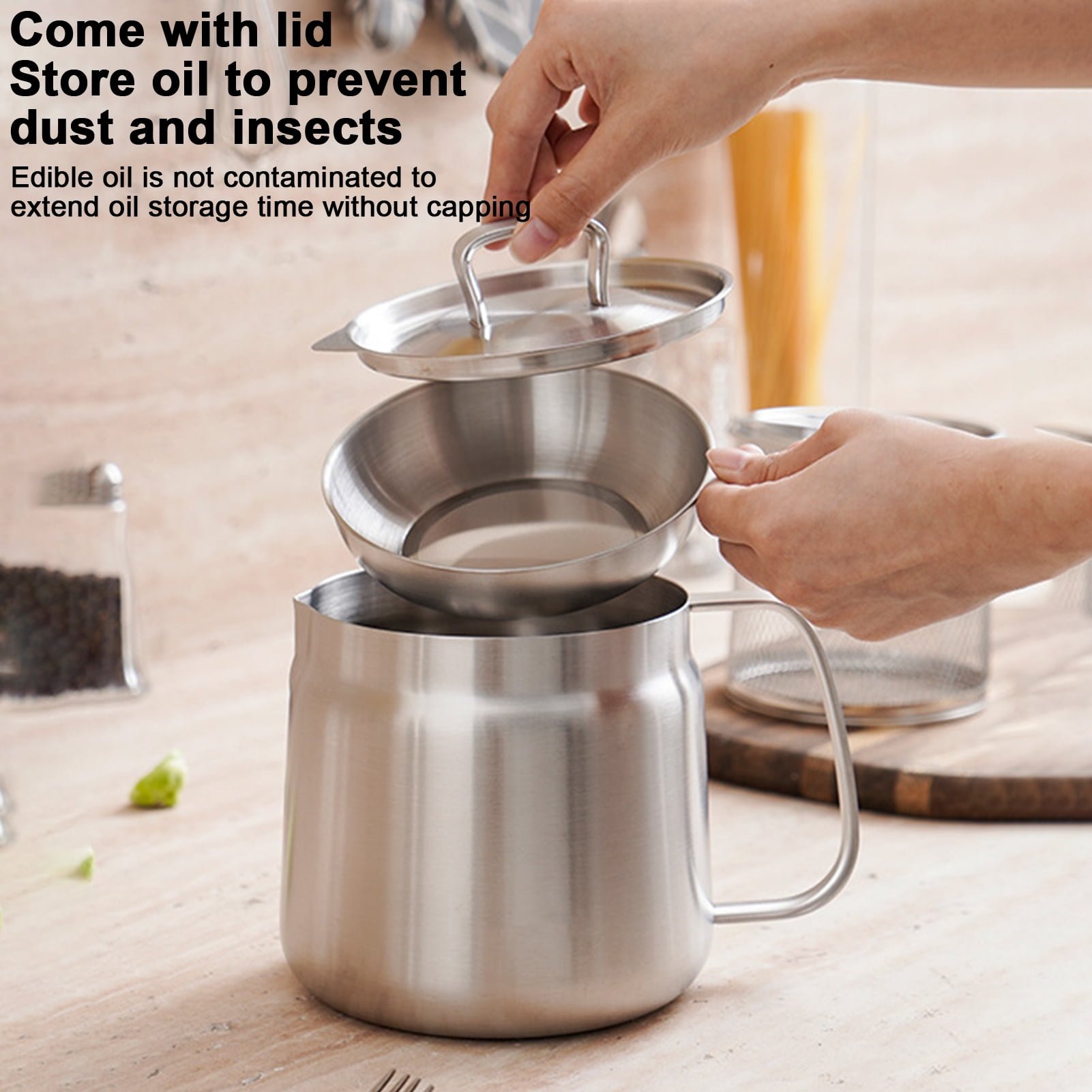 🍟2-in-1 304 Stainless Steel Multifunctional Oil Strainer Pot