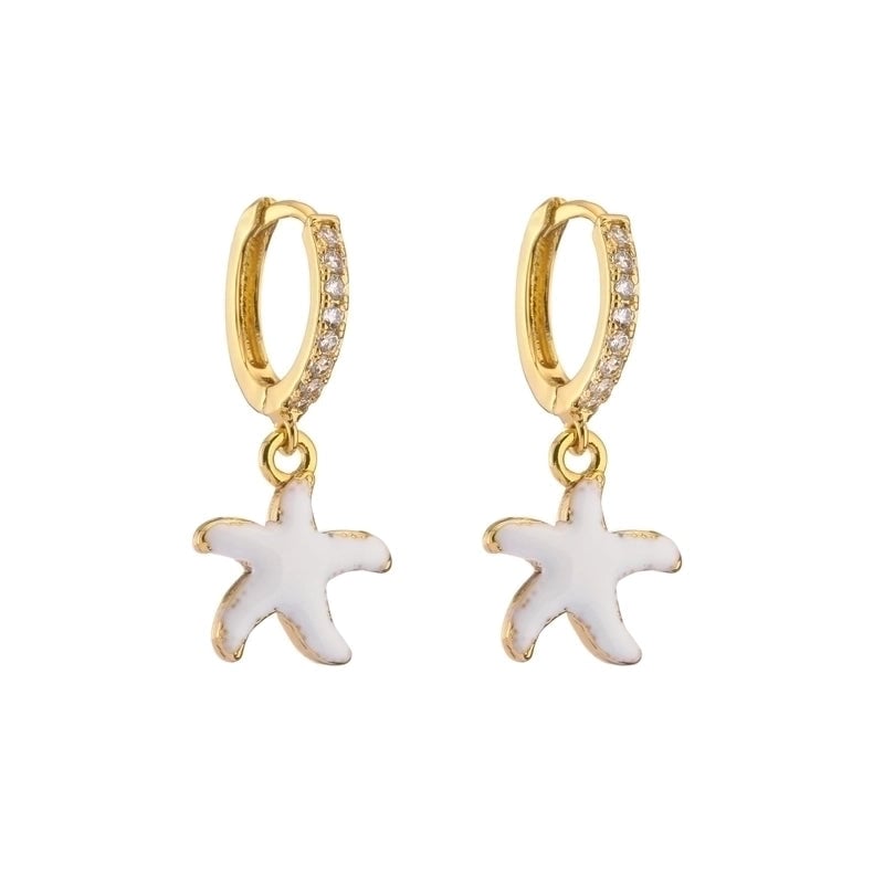 Cute Heart Plating Copper Zircon Copper Earrings
