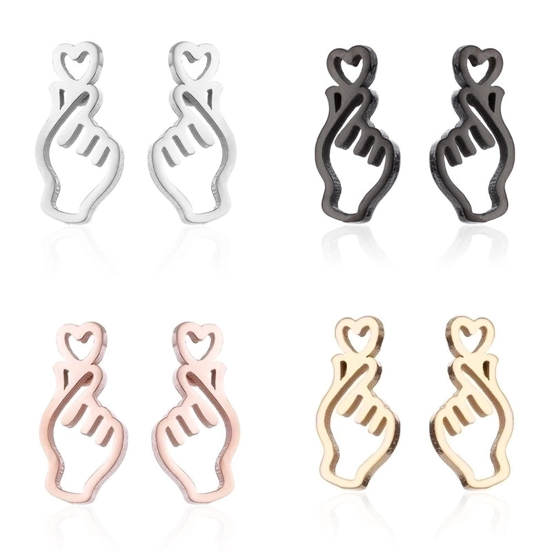 Minimalist  Geometric 304 Stainless Steel No Inlaid 18K Gold Plated Ear Studs