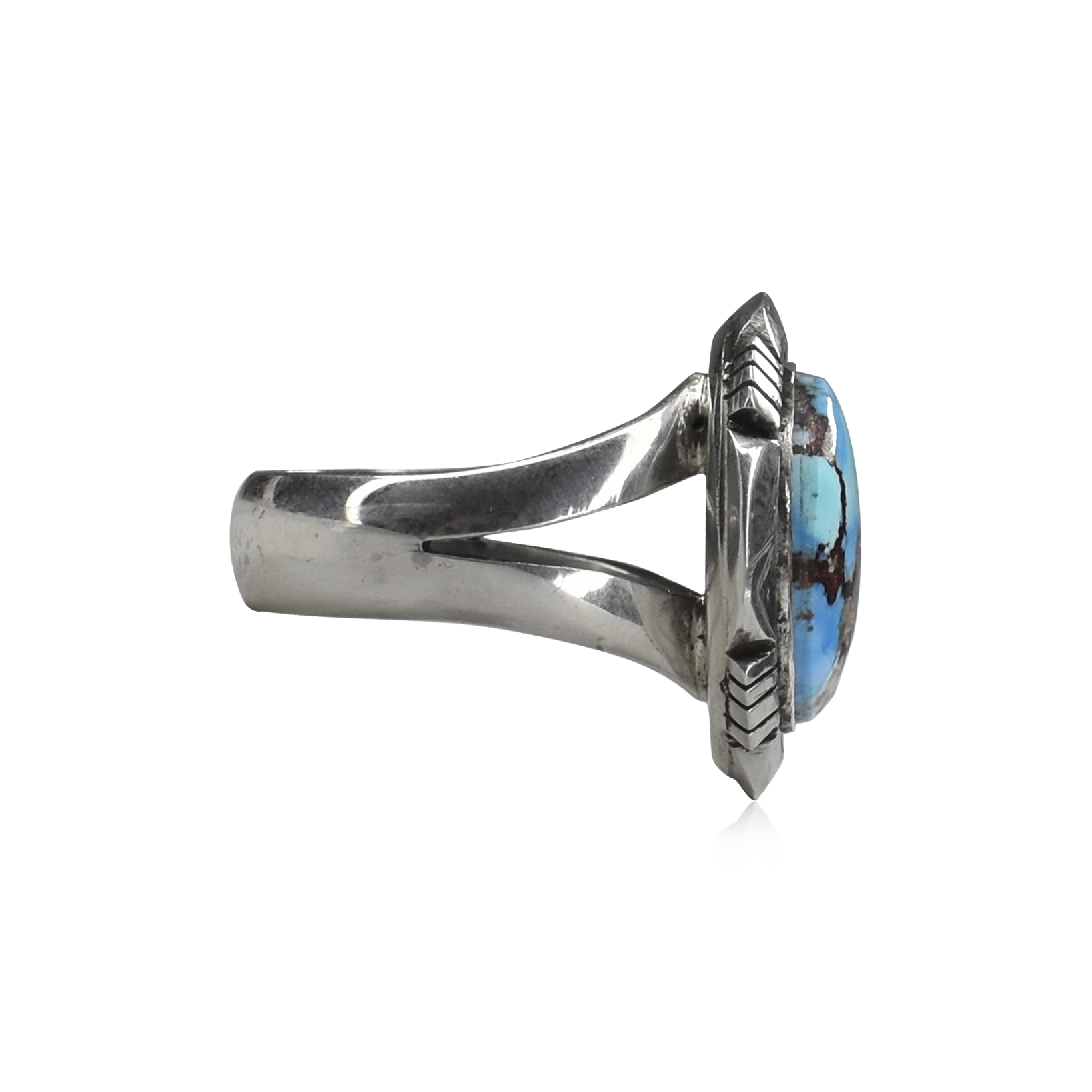 Golden Hills Turquoise Circular Ring  by Etta Endito
