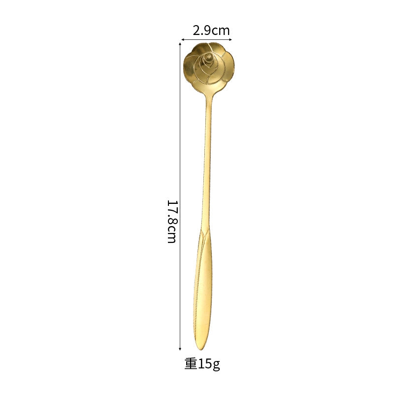 Casual Flower Stainless Steel Spoon 1 Piece