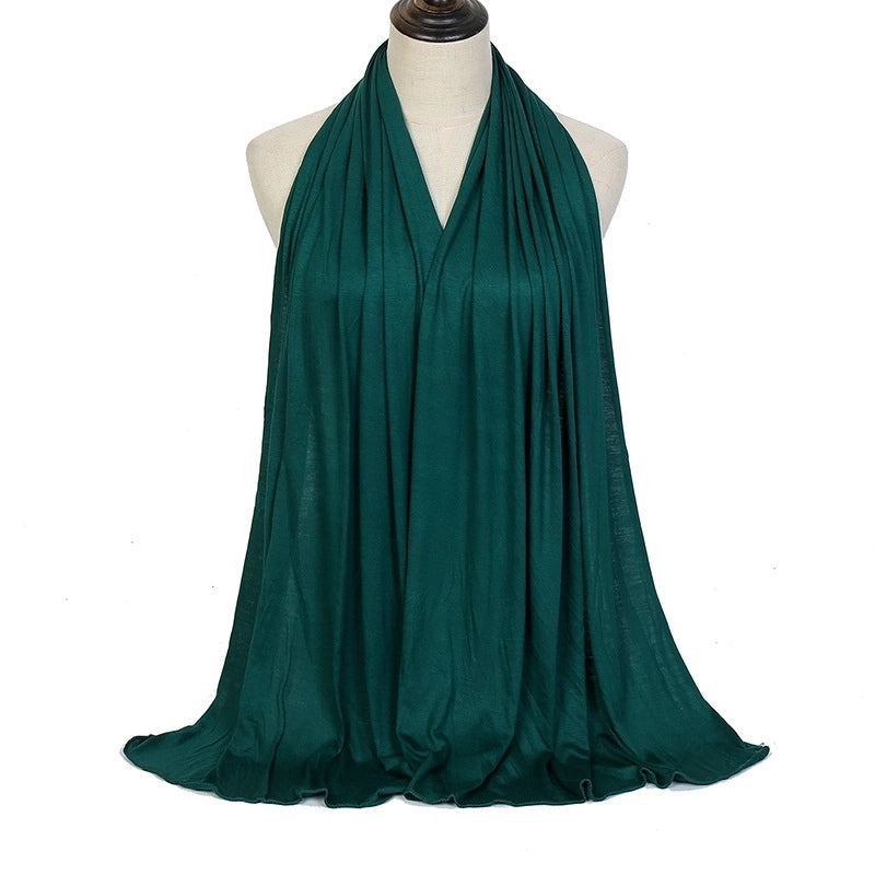 Women's Minimalist Solid Color Monel Scarf