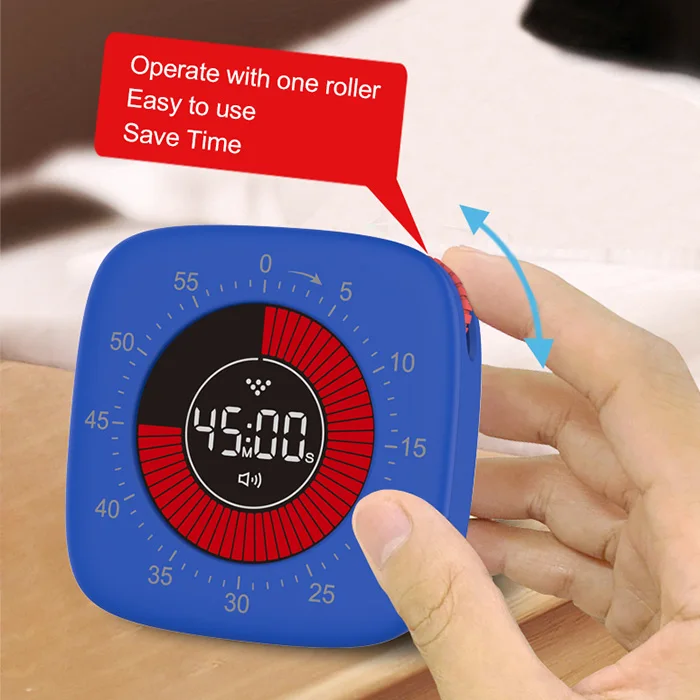 T26C Rechargeable Visual Timer for Kids  for Classroom Digital Timer with 60 mins Counting  Kitchen Cooking Home school Supplies