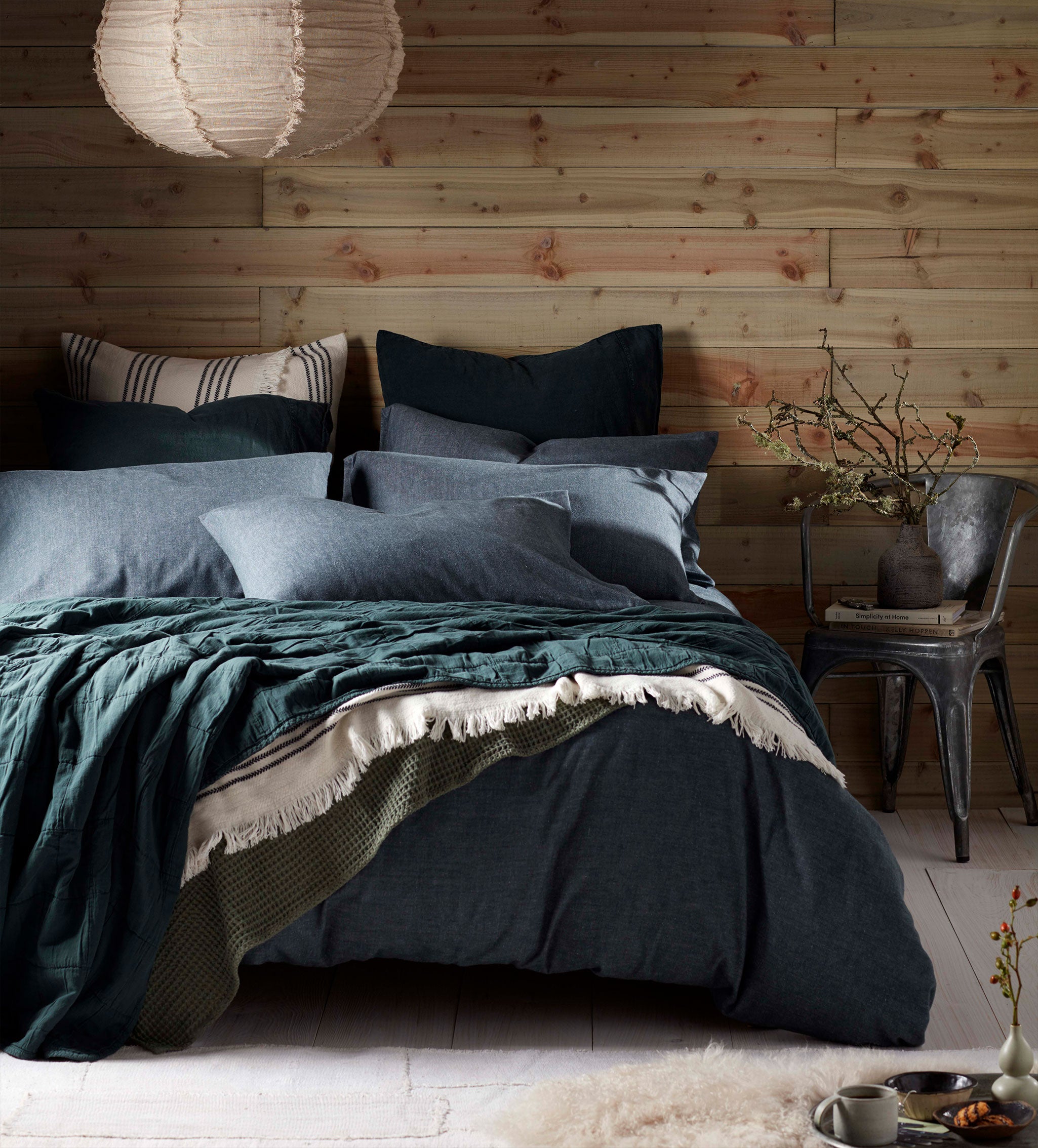 Darkest Spruce Henry Brushed 100% Organic Cotton Pillowcase