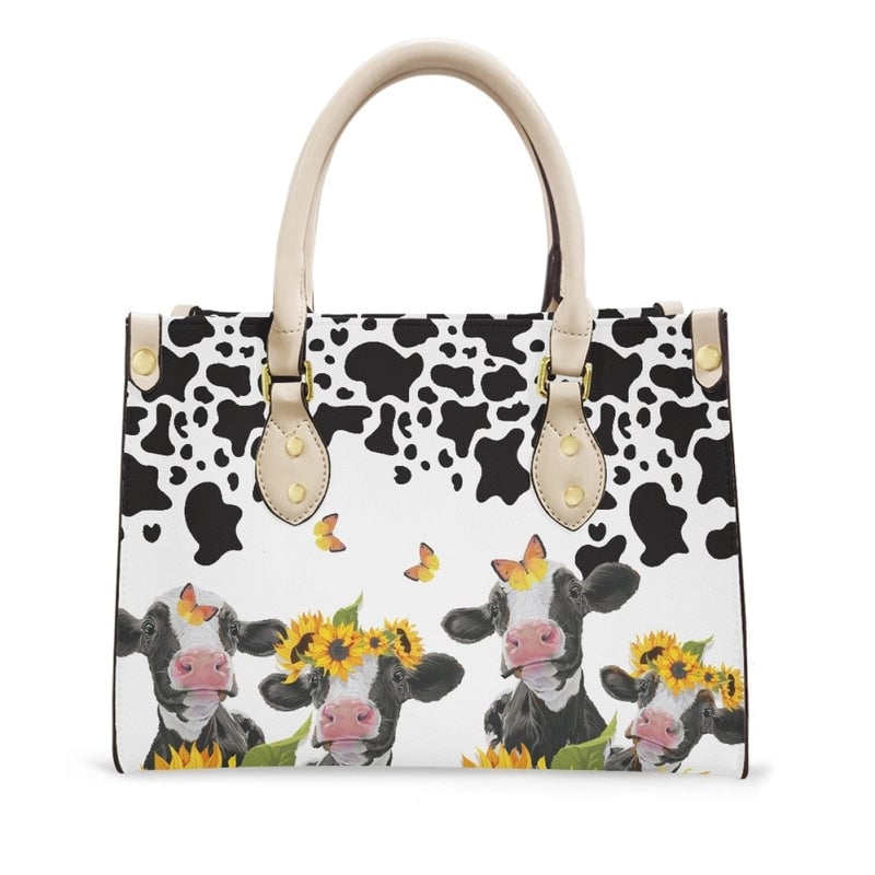 Women's Medium Pu Leather Customized Color Block Vintage Style Classic Style Square Open Handbag