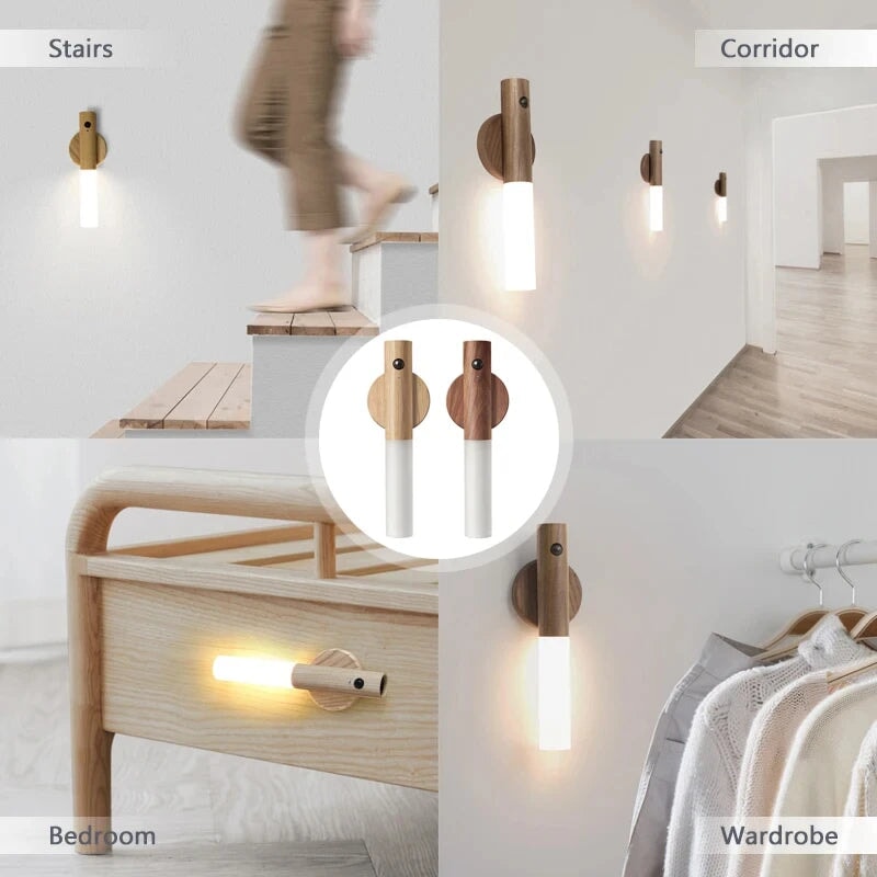 LED Rechargeable Wood Grain Light