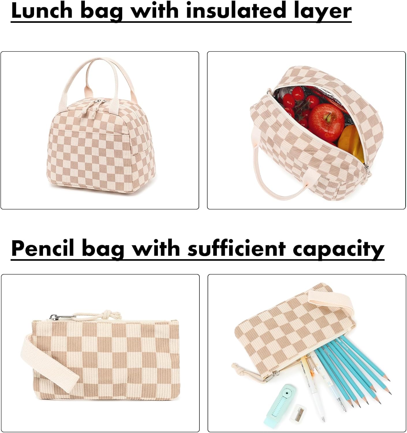Bluboon School Backpack Teens Girls Boys Kids School Book Bags with Lunch Box Pencil Bag