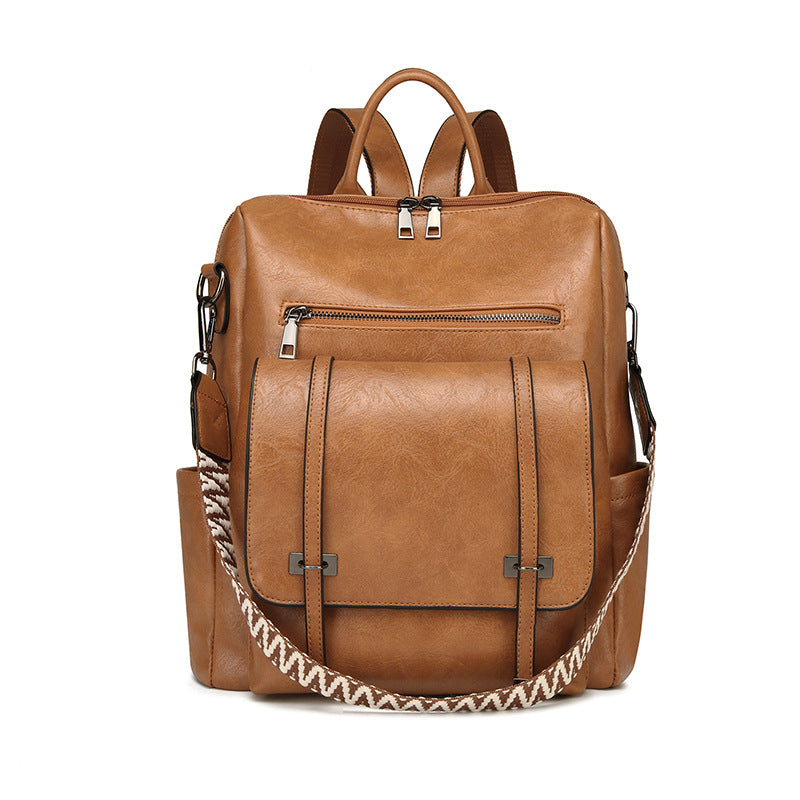 Retro PU Leather Women's Commuter Backpack