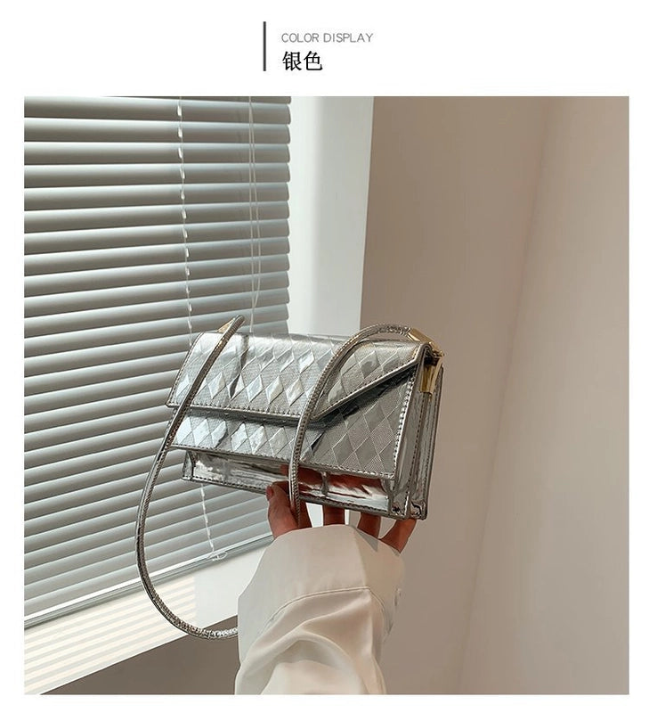 Women's Medium Pu Leather Solid Color Basic Flip Cover Square Bag