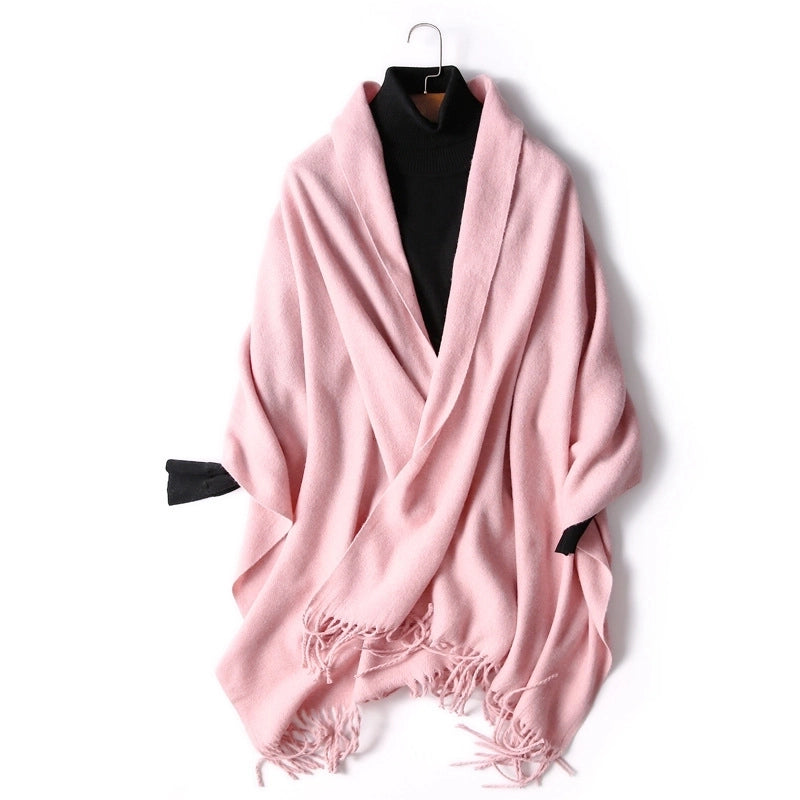 Women's Fashion Solid Color Artificial Wool Polyester Winter Scarves